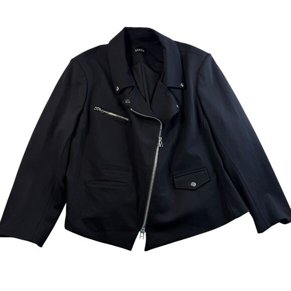 Torrid Rebel Wilson 1X Moto Jacket Black Grunge Punk Whimsigoth Emo Academia - Picture 2 of 11